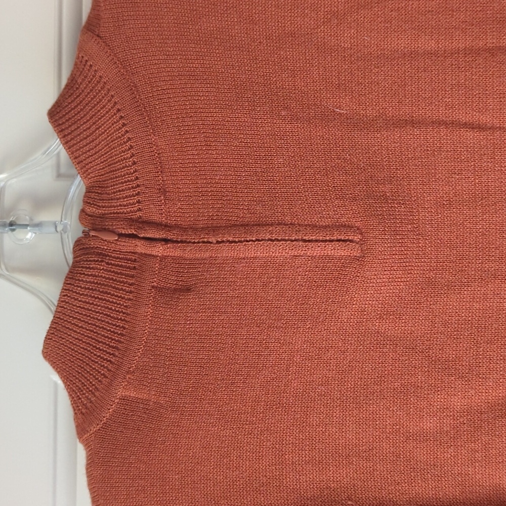 Rust Orange Sweater With Embroidery - Picture 5 of 8